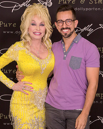 Dolly Parton and Chris Azzopardi