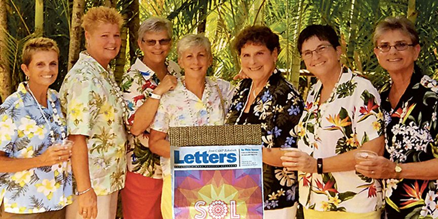  Maggie Booth, Jan Johnson, Darleen Kahl, Susie Poteet, Barbara Lilien, Pat Morgan, and Minnie Larosa - Paradise Cove, Oahu, Hawaii