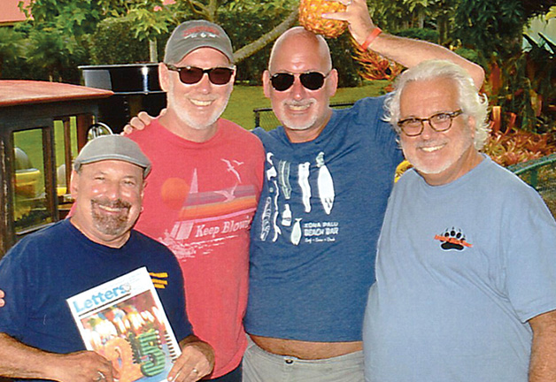 Peter Pizzolongo, Mike Bernardo, Scott Young, and Carlos Prugue in Hawaii