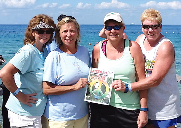 Cindy Scott, Sandy Sommerfield, Karen Dorris, and Deb Dorris in Cozumel, Mexico