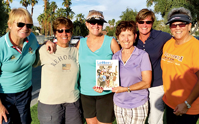 Sandy Oropel, Linda Frese, Margie Moore, Sherie Mixel, Donna Ohle, and Sue Gaggotti in Palm Springs, California.