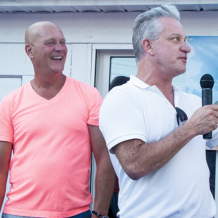 Lorne Crawford and Bill Shields at the CAMP Rehoboth Bachelor Auction 2016