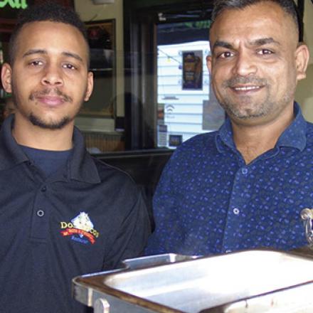 (left to right) Oscar Santana and Mitt Patel at The Pines for Polar Bear Plunge Restaurant Chili Contest