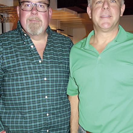(left to right) Fred Hay and David Gonce at The Pines for St. Patrick's Day Celebration