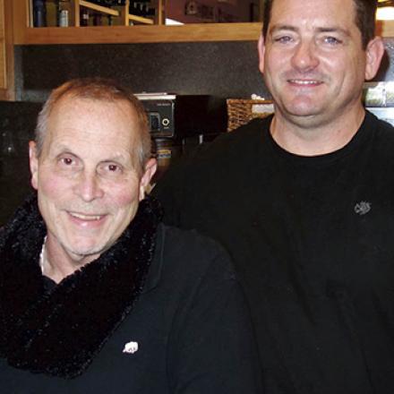 (left to right) David Engle and Billy Toner at Cafe Azafran for Polar Bear Plunge Restaurant Chili Contest