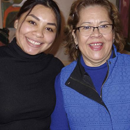 (left to right) Katherine Mantequill and Yolanda Pineda at Mariachi for Polar Bear Plunge Restaurant Chili Contest