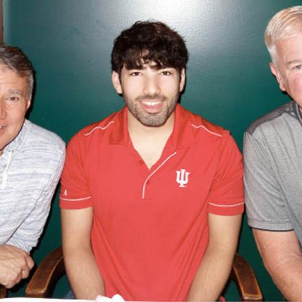 (left to right) Mark Aguirre, Brendan, and Wayne Gleason at Houston White Restaurant