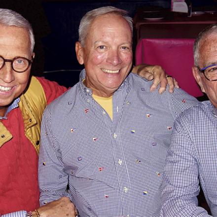 (left to right) Ed Gmoch, Bill Gluth, and Channing Daniels at Freddie's Beach Bar