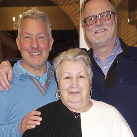 (left to right) Bob Neverly, Carol Neverly, and Scott Burdette at Clear Space Theatre