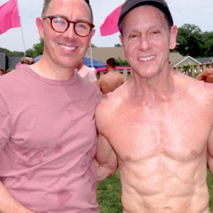 (left to right) Scott Weich and Robert Simpson at The Pink Party
