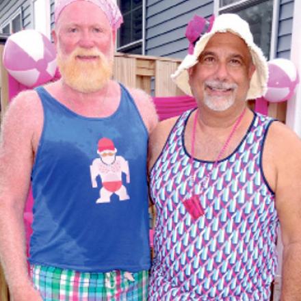 (left to right) Paul Frene and Dominic Mannello at The Pink Party