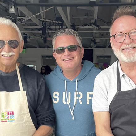 (left to right) Richard Ambrose, Bob Suppies, and Kevin McDuffie at Aqua for Gumbo Crawl 2023