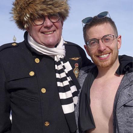 (left to right) George Meldrum and Joe Daigle at Polar Bear Plunge
