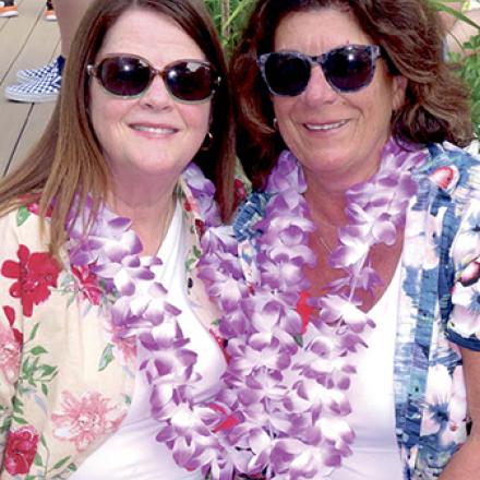 (left to right) Monica Parr and Emilie Paternoster at Louie Luau 