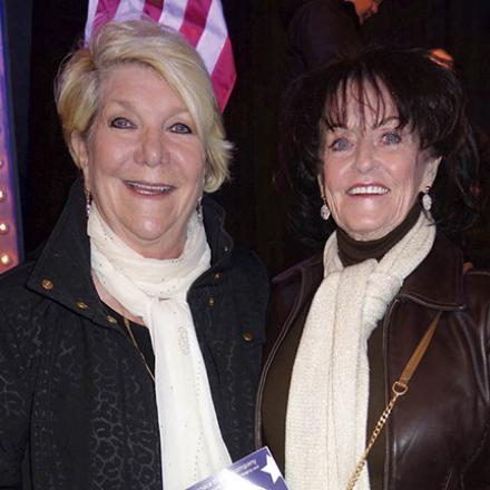 (left to right) Holly Lane and Linda DiDomenics at Clear Space Theatre - USO Salute to Veterans Benefit