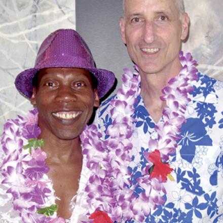 (left to right) John Bratton and Eric Rothermel at Louie Luau