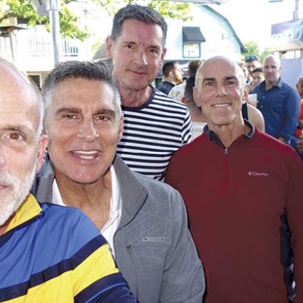 (left to right) Frank Surprenant, Gianni Ballarin, Chris Rouchard, Craig Schwartz, and Jamie Kotchek at Aqua