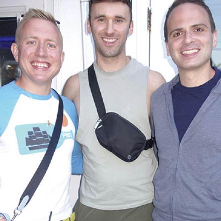 (left to right) Matthew Stensrud, Scott Krupa, and Michael Cohen at Aqua