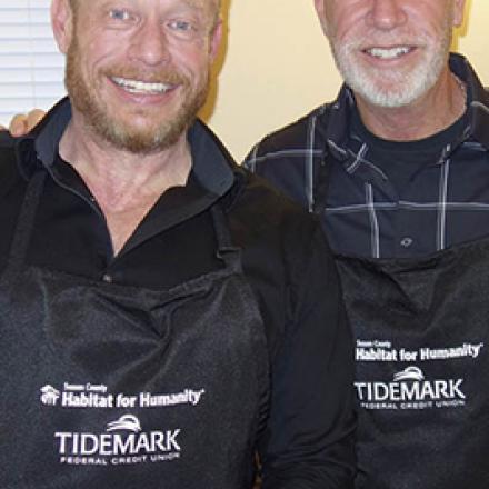 (left to right) Adam Linder and Terry Isner at Habitat for Humanity - Look Who's Cooking Benefit