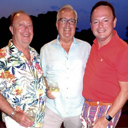 (left to right) Criag Scindiver, Gary Alexander, and Robert Patlan at Beebe Foundation's Pride Party