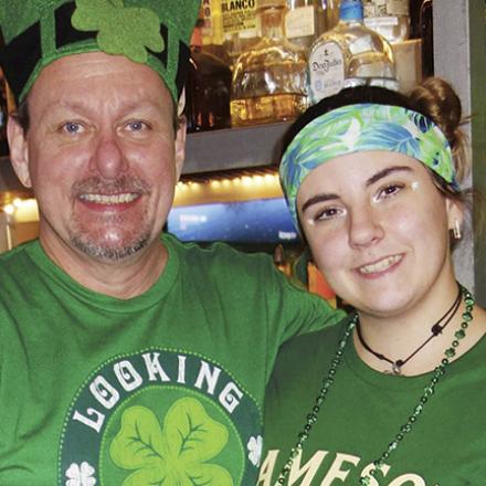 (left to right) Ron Smith and Emily Zuber at Diego's for St. Patrick's Day Celebration