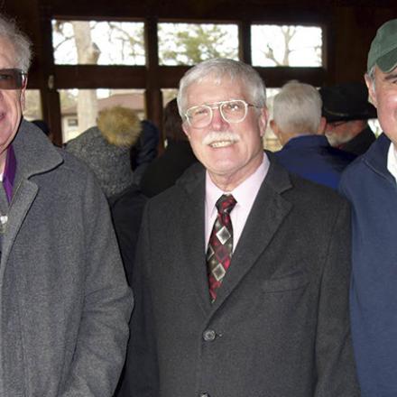 (left to right) Sam Cooper, RB Mayor Stan Mills, and Ernie Lopez at Rehoboth Historical Society - 150 Anniversary Celebration of Camp Meeting Foundation