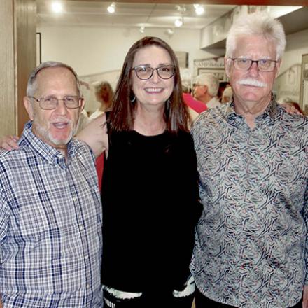 (left to right) Roland Forster, David McDonald, Nancy Alexander, David Mann, and Hal Dukes at Rehoboth Beach Museum Reception for Postcards Book Release