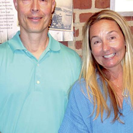 (left to right) Alex Papajohn and Jill Wright at Rehoboth Beach Museum Reception for Postcards Book Release