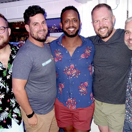 (left to right) Michael Eisinger, Todd Seigel, Danny Haile, Mike Lutz, and Josh Levi at Aqua