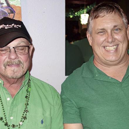 (left to right) Emerson Bramble and John Derrick at Rigby's for St. Patrick's Day Celebration